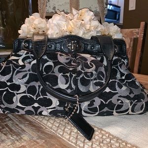 Vintage Shoulder Cloth Coach Bag